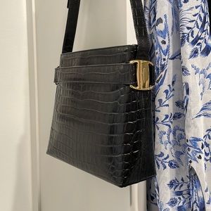 COPY - Vintage Ferragamo alligator shoulder bag with strap